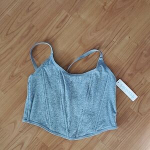 Gray Ribbed bralette